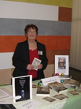 J J Frankin, author of Urge to Kill, at the Birmingham Independent Book Fair, Ikon Gallery 