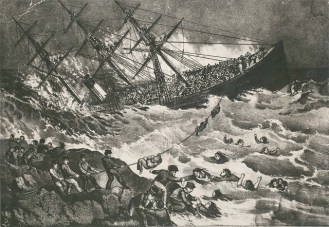 SS Atlantic disaster (Currier and Ives Lithographs)